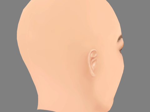 Rachel Zegler Head - No Hair - Low poly head for game 3D Model