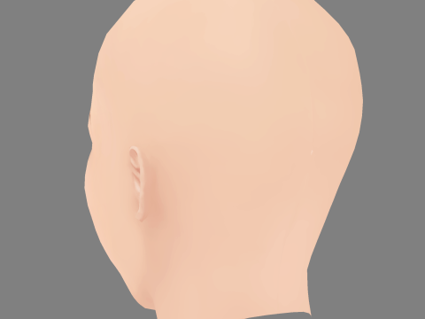 Polina Maximova Head - No Hair - Low poly head for game Modèle 3D