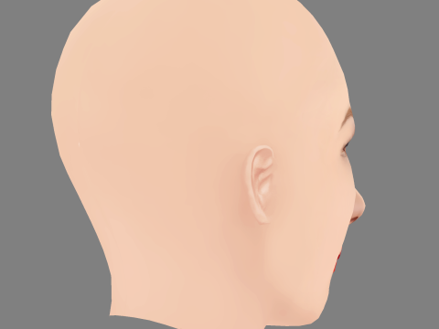 Polina Maximova Head - No Hair - Low poly head for game Modèle 3D