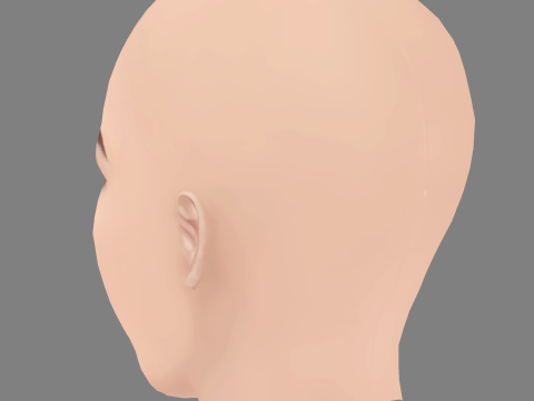 Pilar Fogliati Head - No Hair - Low poly head for game 3D Model
