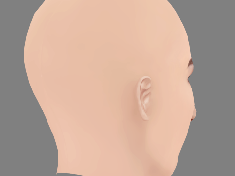 Pilar Fogliati Head - No Hair - Low poly head for game 3D Model