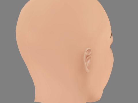 Phoebe Tonkin Head - No Hair - Low poly head for game 3D Model
