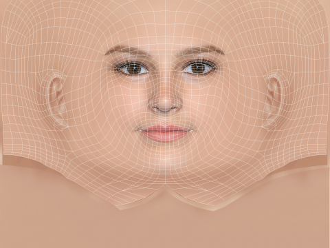 Peyton Kennedy Head - No Hair - Low poly head for game 3D Model