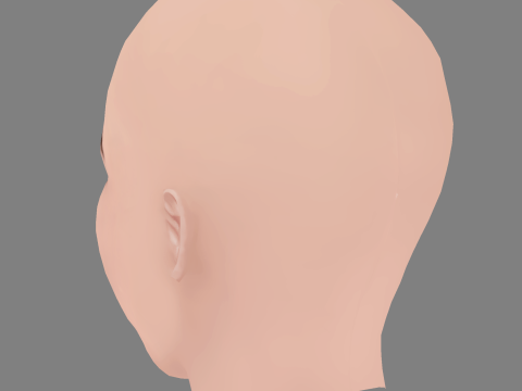 Paula Usero Head - No Hair - Low poly head for game 3D 모델