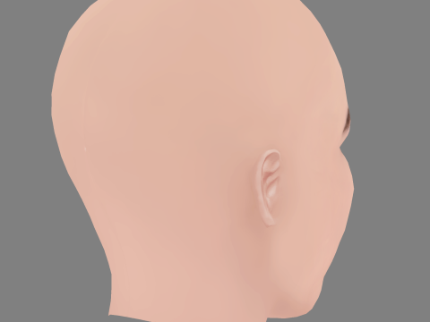 Paula Usero Head - No Hair - Low poly head for game 3D 모델