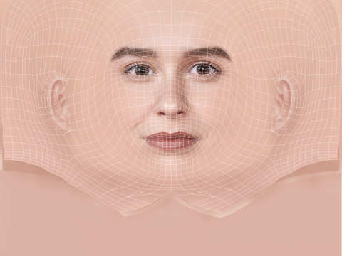 Paula Usero Head - No Hair - Low poly head for game 3D 모델