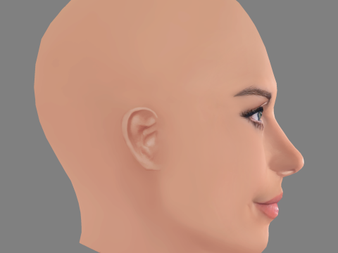 Paloma Bernardi Head - No Hair - Low poly head for game 3D-Modell