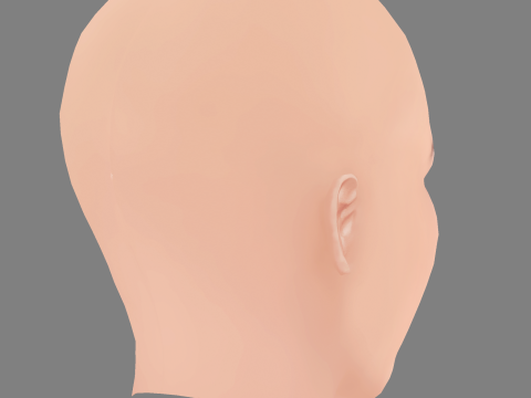 Oulaya Amamra Head - No Hair - Low poly head for game 3D Model