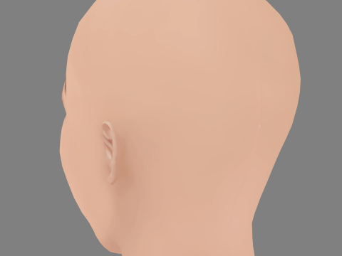 Olivia Holt Head - No Hair - Low poly head for game Modelo 3D