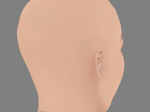 Olivia Holt Head - No Hair - Low poly head for game Modelo 3D
