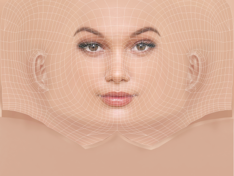 Olivia Holt Head - No Hair - Low poly head for game Modelo 3D