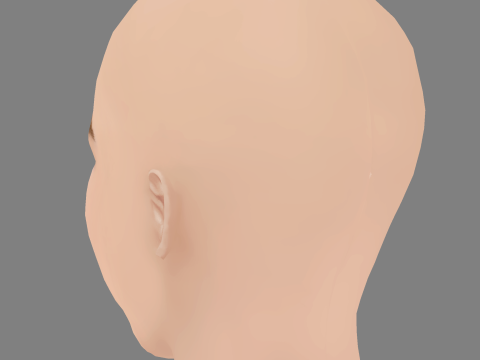 Olivia DeJonge Head - No Hair - Low poly head for game 3D Model