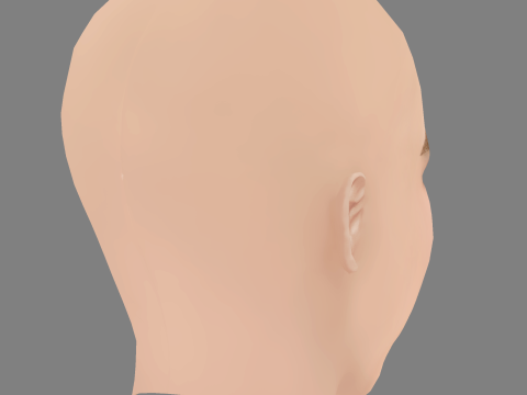 Olivia DeJonge Head - No Hair - Low poly head for game 3D Model
