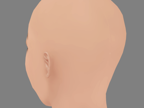 Nico Parker Head - No Hair - Low poly head for game Model 3D