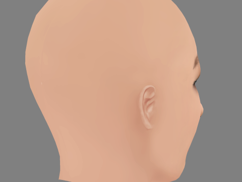 Nico Parker Head - No Hair - Low poly head for game Model 3D
