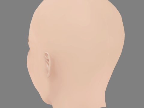 Niamh Wilson Head - No Hair - Low poly head for game Modello 3D