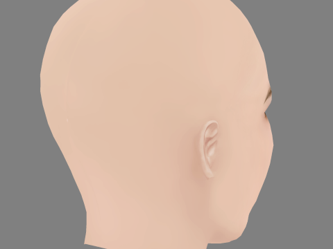 Niamh Wilson Head - No Hair - Low poly head for game Modello 3D