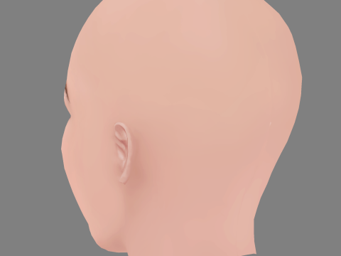 Nerea Camacho Head - No Hair - Low poly head for game Modello 3D