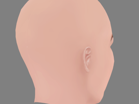 Nerea Camacho Head - No Hair - Low poly head for game Modello 3D