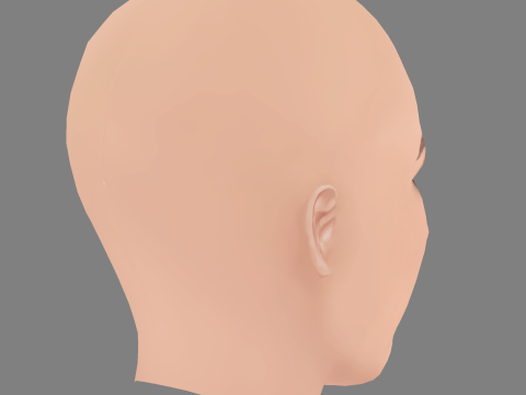 Nell Tiger Free Head - No Hair - Low poly head for game Modelo 3D