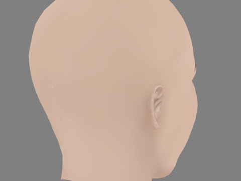 Nathalia Dill Head - No Hair - Low poly head for game Modèle 3D