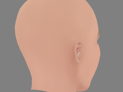 Natasha Dupeyron Head - No Hair - Low poly head for game Modelo 3D