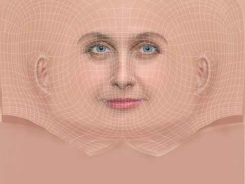 Natasha Dupeyron Head - No Hair - Low poly head for game Modelo 3D