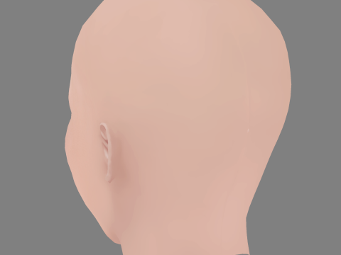 Natalie Krill Head - No Hair - Low poly head for game 3D Model