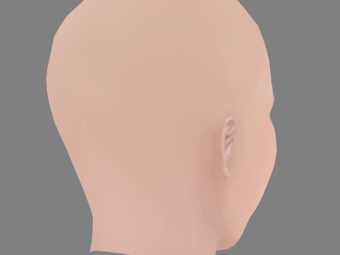 Natalie Krill Head - No Hair - Low poly head for game 3D Model