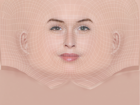 Natalie Krill Head - No Hair - Low poly head for game 3D Model