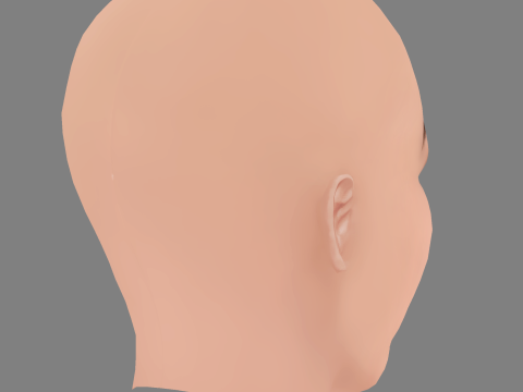 Natalia Dyer Head - No Hair - Low poly head for game 3D Модель
