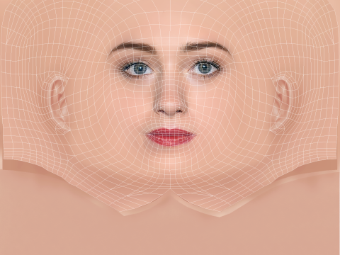 Natalia Dyer Head - No Hair - Low poly head for game 3D Модель