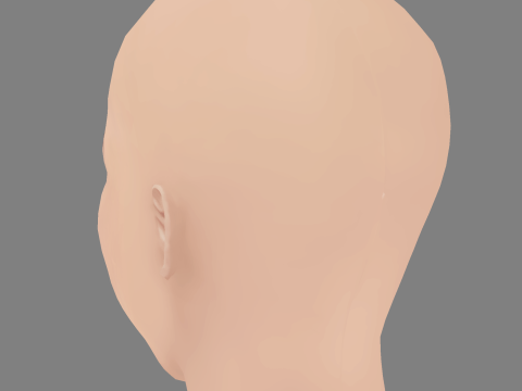 Mina El Hammani Head - No Hair - Low poly head for game Modelo 3D
