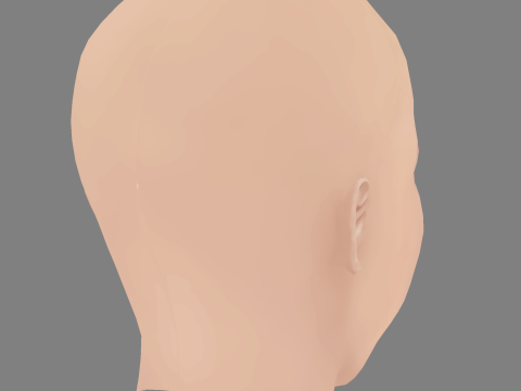 Mina El Hammani Head - No Hair - Low poly head for game Modelo 3D