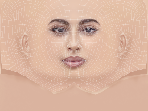 Mina El Hammani Head - No Hair - Low poly head for game Modelo 3D