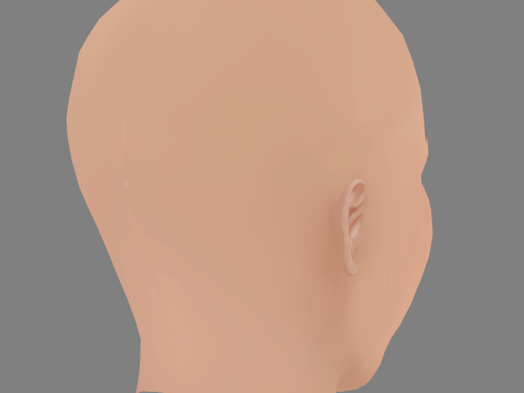 Milly Alcock Head - No Hair - Low poly head for game 3D Model