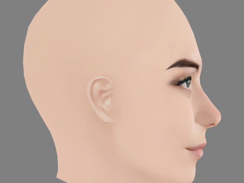 Millie Gibson Head - No Hair - Low poly head for game 3D 模型