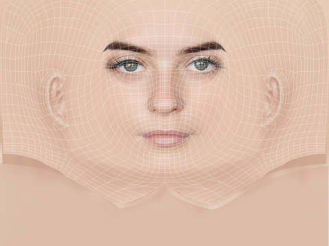 Millie Gibson Head - No Hair - Low poly head for game 3D 模型