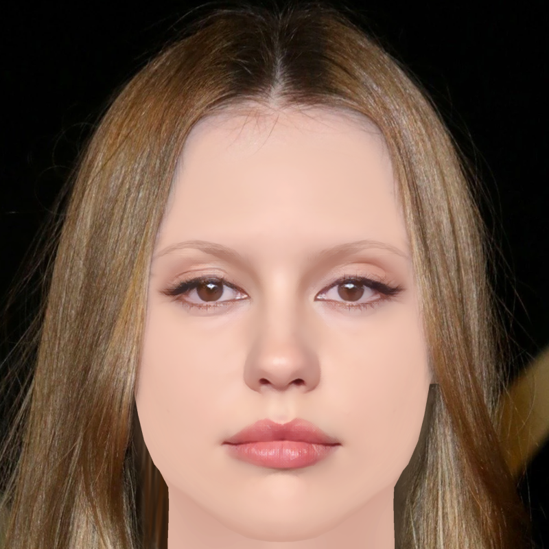 Mia Goth Head - No Hair - Low poly head for game 3D 模型 .c4d .max .obj .3ds .fbx .stl .blend 