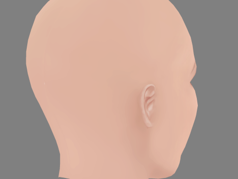 Mia Goth Head - No Hair - Low poly head for game 3D 模型