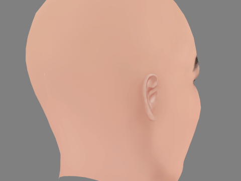 Melissa Barrera Head - No Hair - Low poly head for game 3D Model