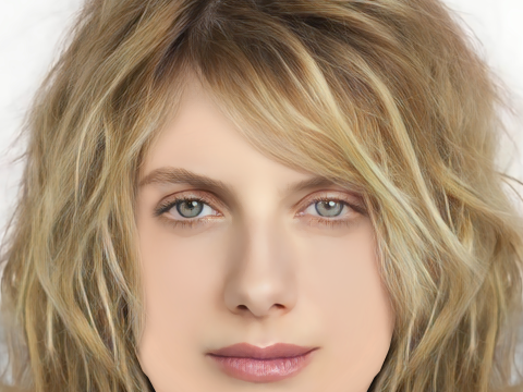 Melanie Laurent Head - No Hair - Low poly head for game 3D Модель