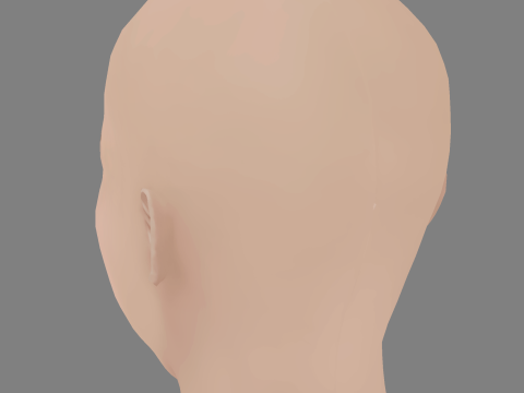 Megan Charpentier Head - No Hair - Low poly head for game Modelo 3D