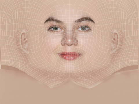 Megan Charpentier Head - No Hair - Low poly head for game Modelo 3D