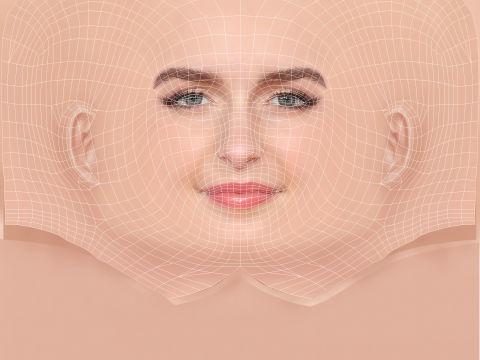 Mckenna Grace Head - No Hair - Low poly head for game 3D 모델