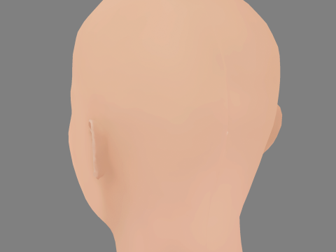 Matilde Gioli Head - No Hair - Low poly head for game Model 3D