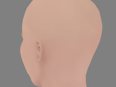 Matilda De Angelis Head - No Hair - Low poly head for game Model 3D