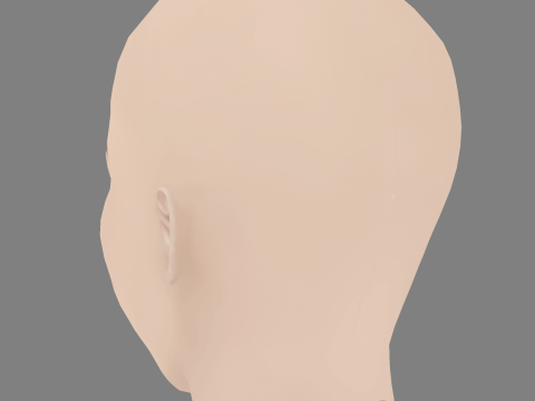 Mathilde Ollivier Head - No Hair - Low poly head for game Model 3D