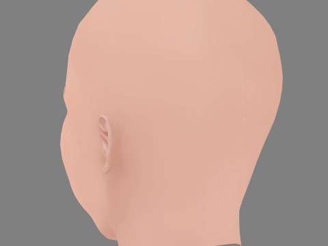 Martina Stella Head - No Hair - Low poly head for game 3Dモデル