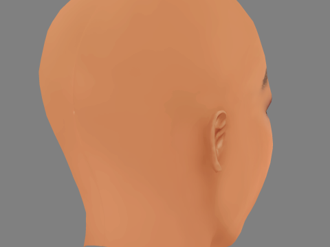 Marsai Martin Head - No Hair - Low poly head for game 3D Модель